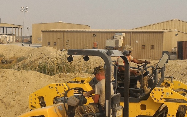 854th Engineers roll out new road surface