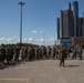 U.S. Marines set up a static display for Marine Week Detroit