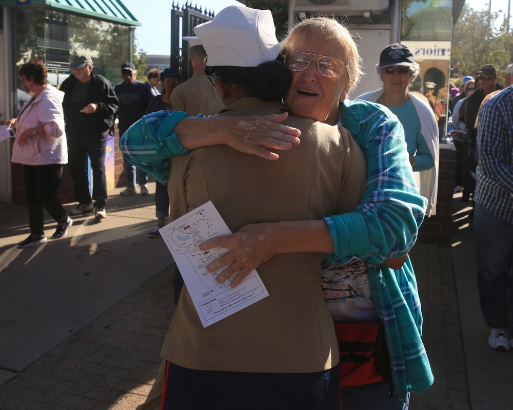 Marines and Sailors Greet Attendees of Senior Day at the Zoo during Marine Week Detroit
