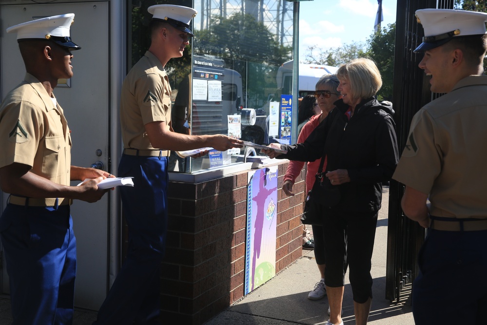Marines and Sailors Greet Attendees of Senior Day at the Zoo during Marine Week Detroit