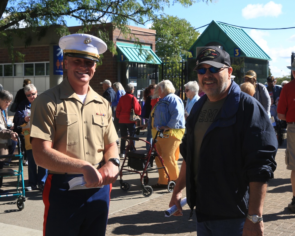 Marines and Sailors Greet Attendees of Senior Day at the Zoo during Marine Week Detroit