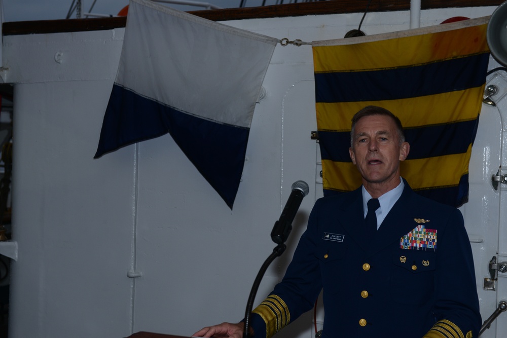 Coast Guard Barque Eagle hosts 75th Anniversary of the Battle of Guadalcanal event, tours in Alexandria, Va.
