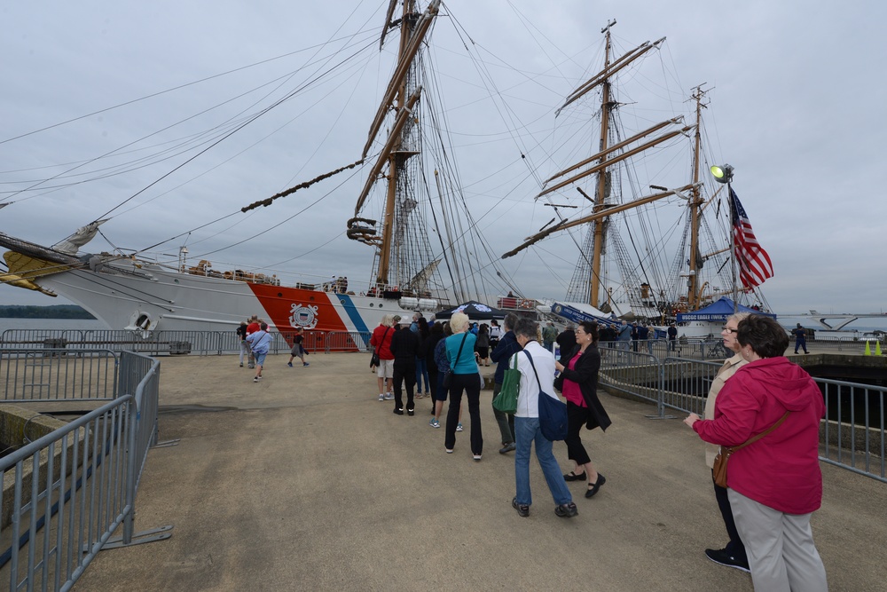 Coast Guard Barque Eagle hosts 75th Anniversary of the Battle of Guadalcanal event, tours in Alexandria, Va.