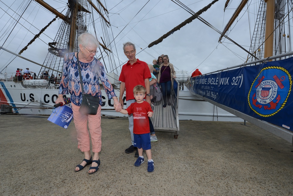 Coast Guard Barque Eagle hosts 75th Anniversary of the Battle of Guadalcanal event, tours in Alexandria, Va.