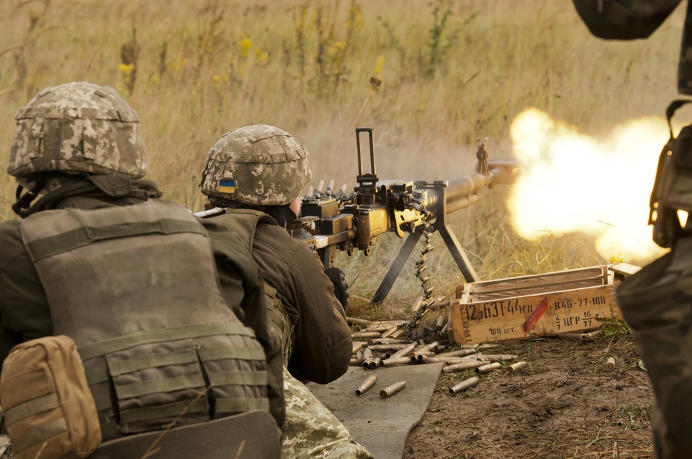 DshK training at a high rate in Ukraine
