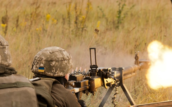 DshK training at a high rate in Ukraine