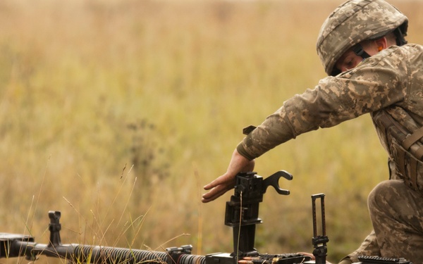 DshK training at a high rate in Ukraine