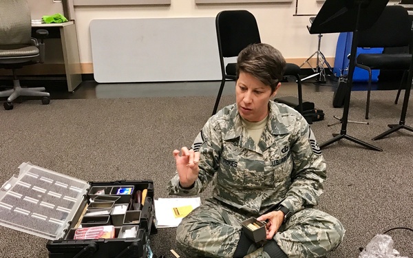 Master Sgt. Stokes Shares Reed-Making Techniques With Airmen