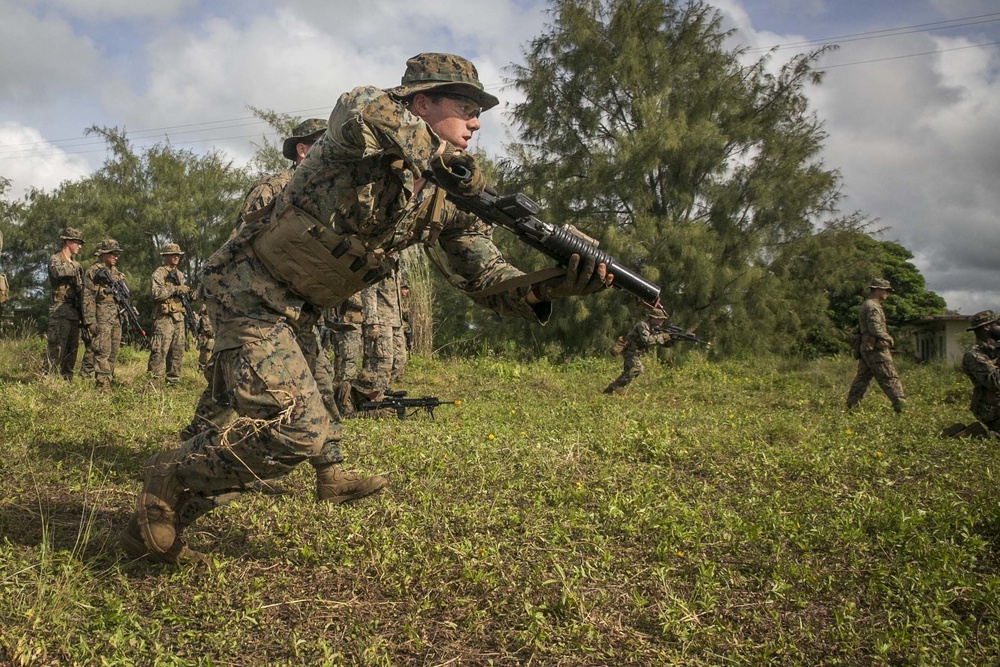 31st MEU Marines train with smoke, fire and grenades in Guam