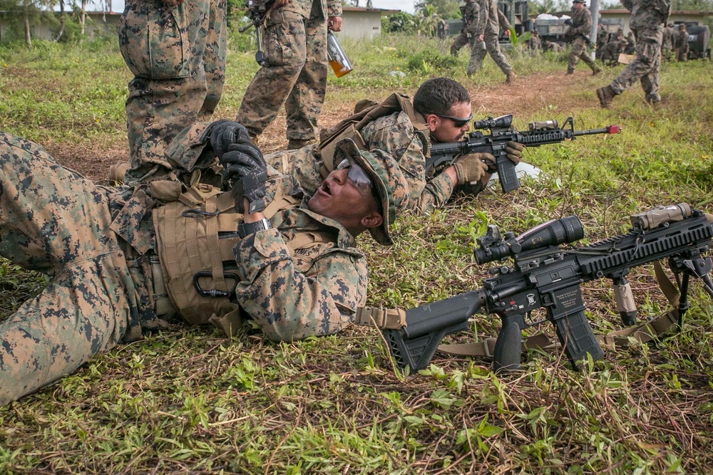 31st MEU Marines train with smoke, fire and grenades in Guam