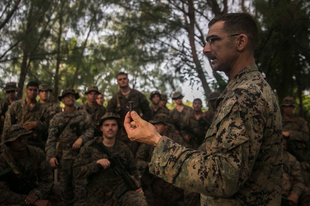 31st MEU Marines train with smoke, fire and grenades in Guam