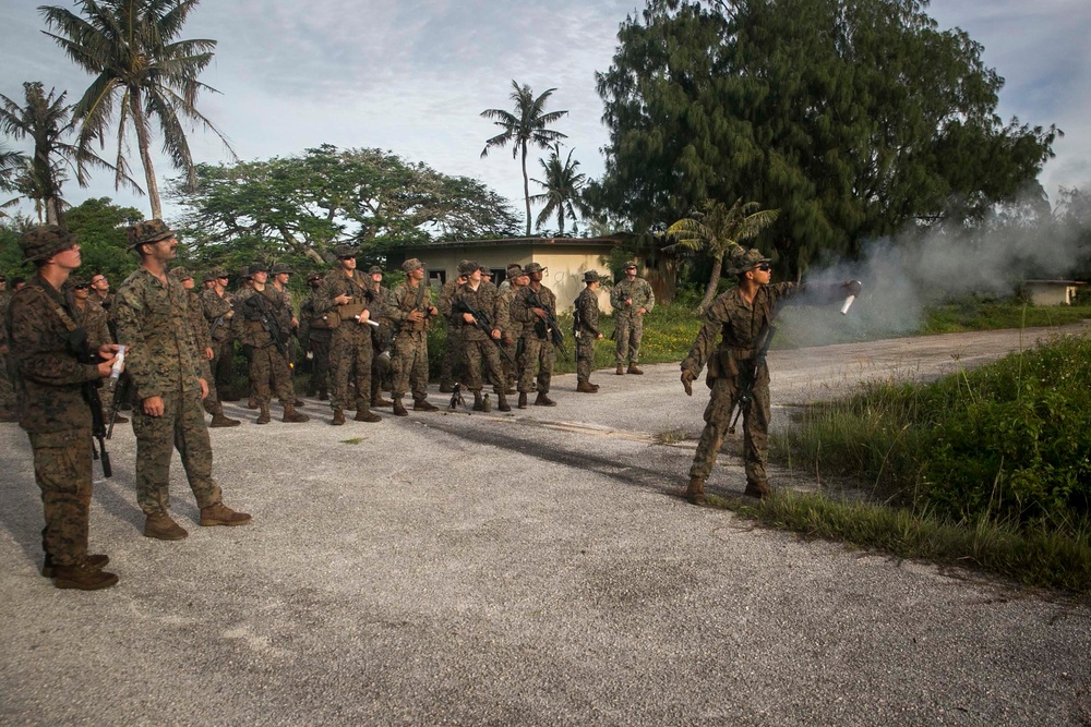 31st MEU Marines train with smoke, fire and grenades in Guam