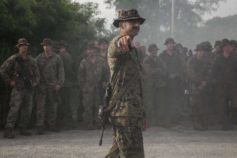 31st MEU Marines train with smoke, fire and grenades in Guam