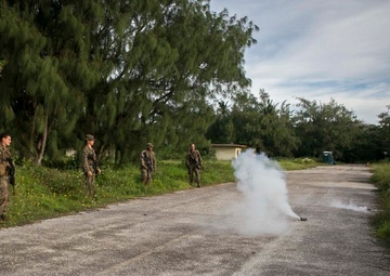 31st MEU Marines train with smoke, fire and grenades in Guam
