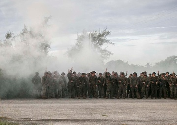 31st MEU Marines train with smoke, fire and grenades in Guam