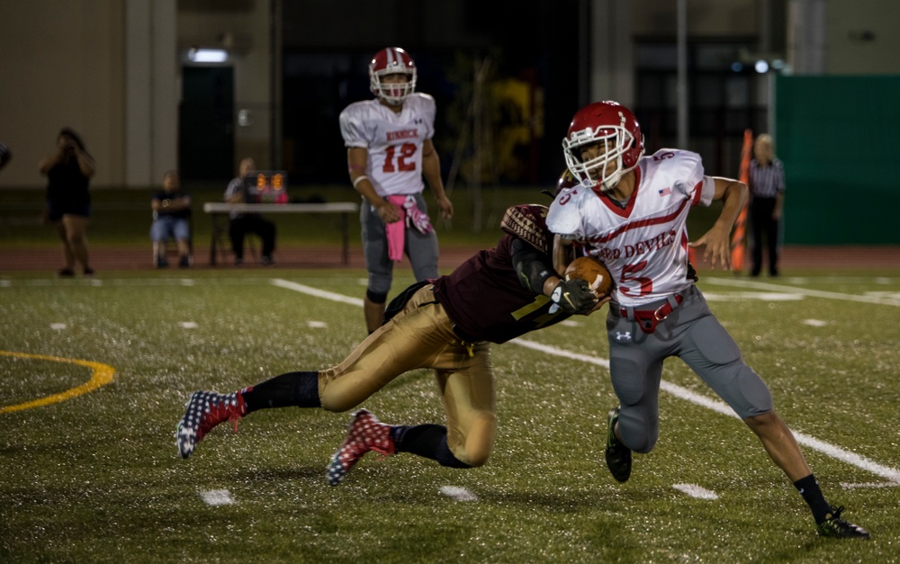 Samurai kick off first football game under Friday Night Lights