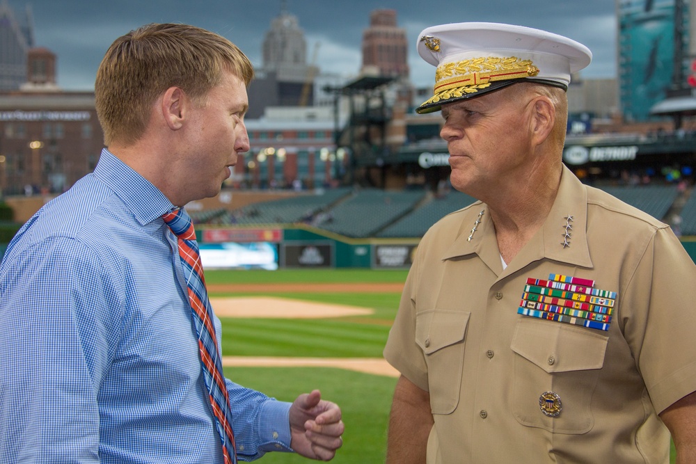 CMC Throws the First Pitch at Detroit Tigers Baseball Game