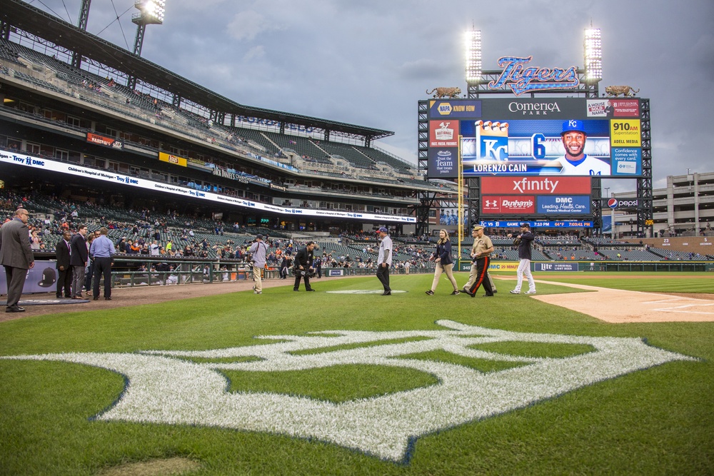 CMC Throws the First Pitch at Detroit Tigers Baseball Game