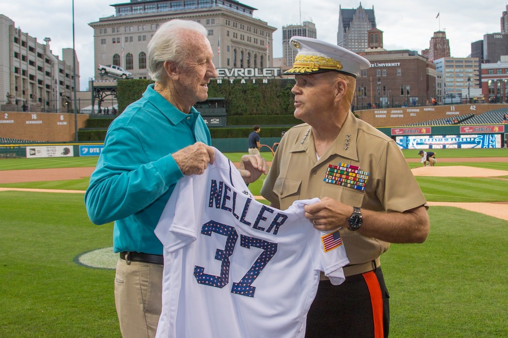 CMC Throws the First Pitch at Detroit Tigers Baseball Game