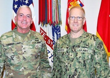 Rear Adm. Frank D. Whitworth visits Caserma Ederle in Vicenza, Italy