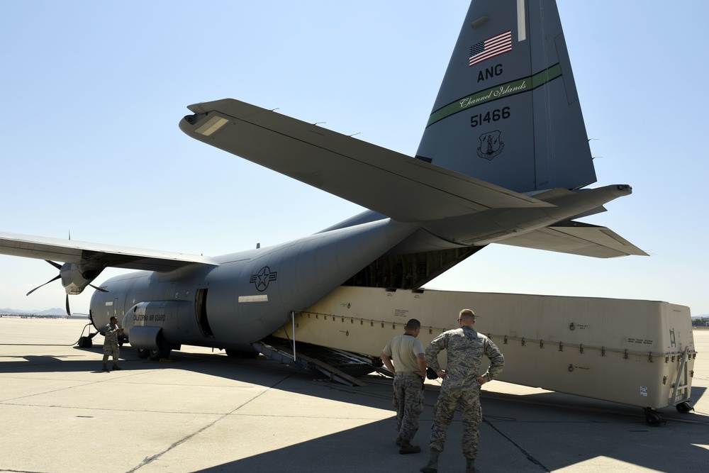 163d Attack Wing Airmen team up with 146th Airlift Wing