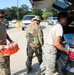 Soldiers Help Pass Out Supplies