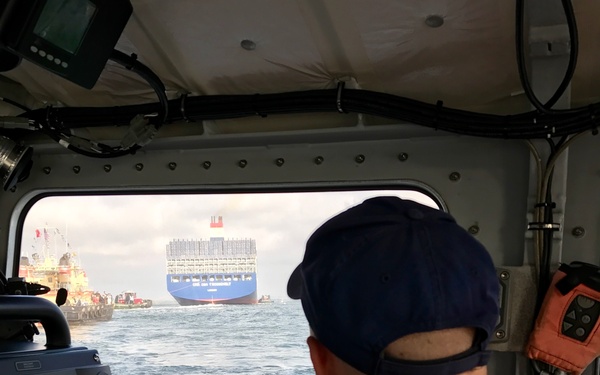 Coast Guard welcomes largest container ship to pass under new Bayonne Bridge