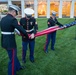 U.S. Marines sound the colors and taps in the evening
