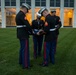 U.S. Marines sound the colors and taps in the evening