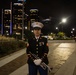 U.S. Marines sound the colors and taps in the evening