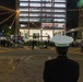 U.S. Marines sound the colors and taps in the evening