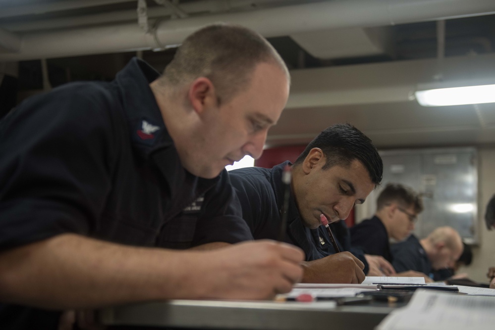 Sailors take Navy-wide Advancement Exam