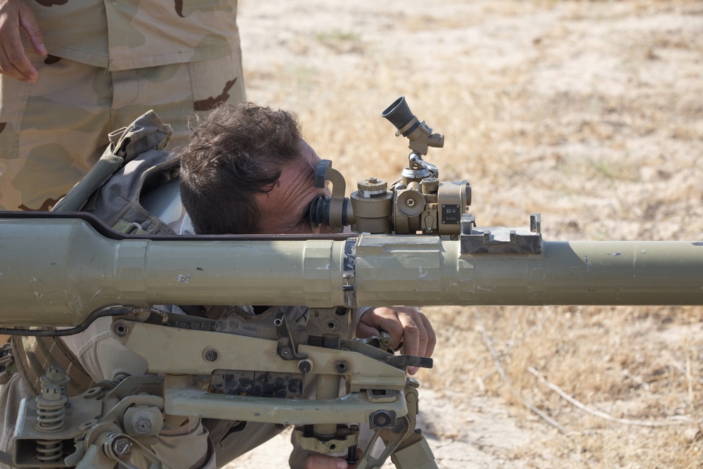 Iraqi army heavy weapons training