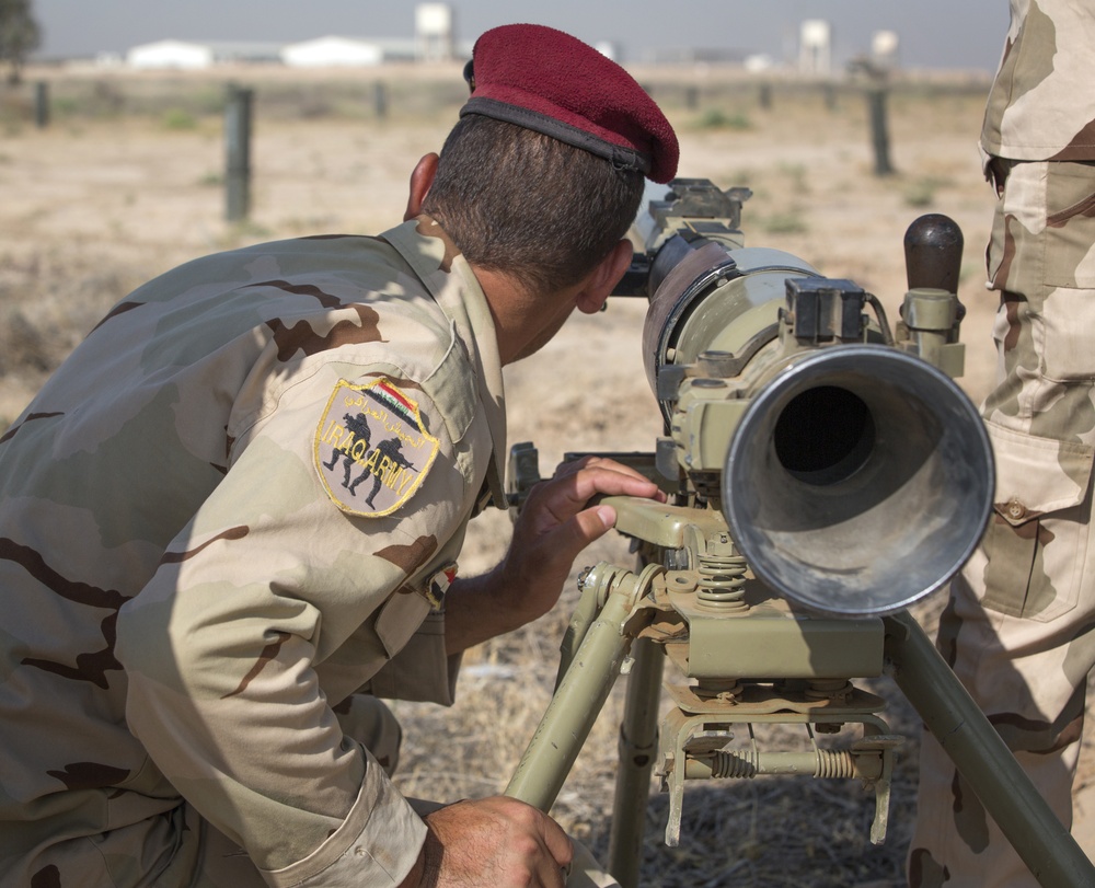 Iraqi army heavy weapons training