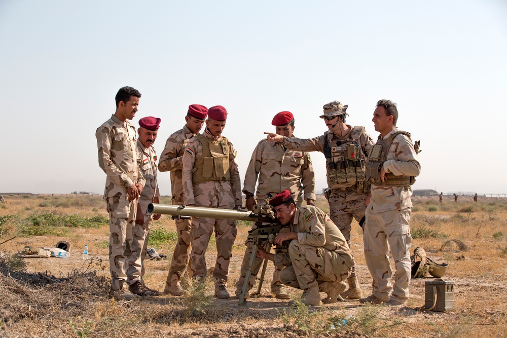 Iraqi army heavy weapons training