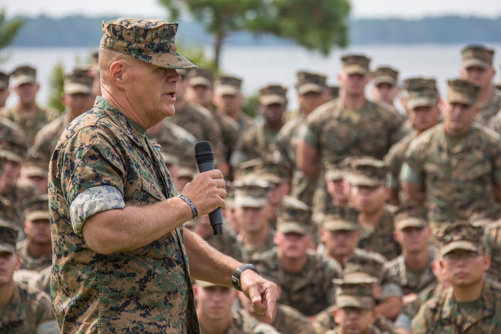 CMC Speaks to Marines at MCB Camp Lejeune