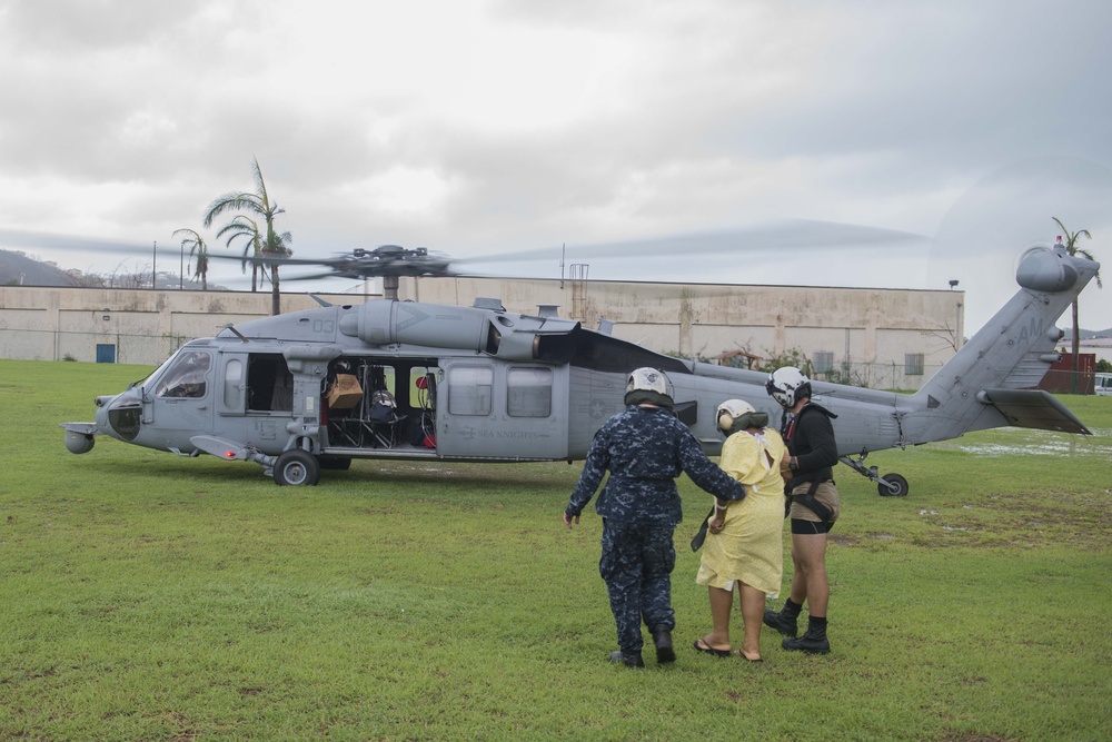 USS Wasp and HSC-22 Helps Hurricane Irma evacuee in Virgin Islands