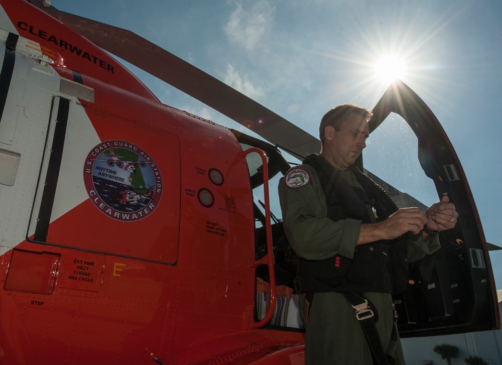 Coast Guard Air Station Clearwater evacuates air craft to New Orleans in preparation for Hurricane Irma