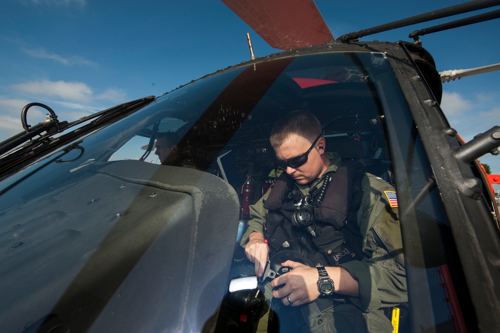 Coast Guard Air Station Clearwater evacuates air craft to New Orleans in preparation for Hurricane Irma