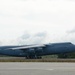 Final C-5A Galaxy lifts-off runway at Westover ARB