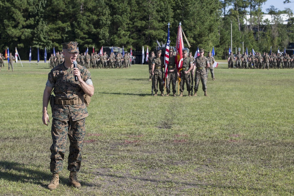 2nd Marine Logistics Group, Headquarters Regiment Change of Command