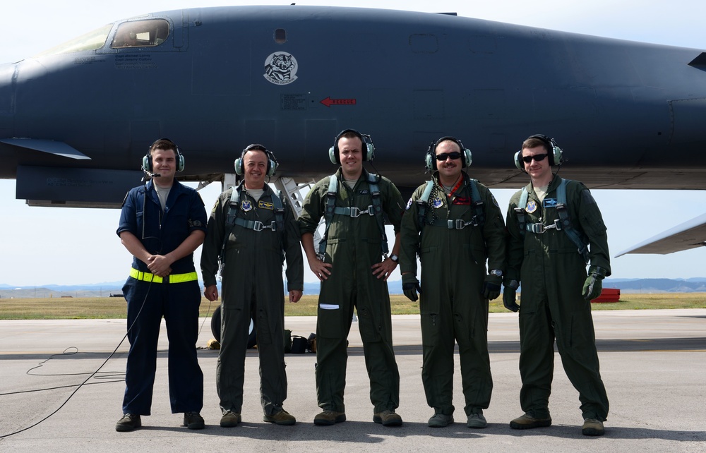 Colonel Edwards takes first flight as Bomb Wing Commander