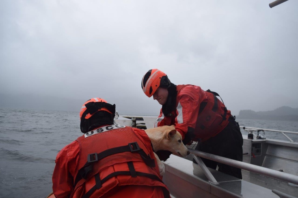 Coast Guard rescues 2 people and 3 dogs after vessel takes on water near Montague Island, Alaska