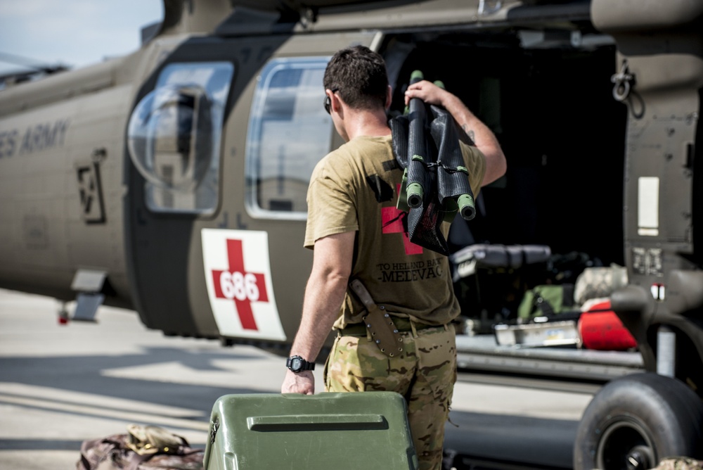 1-111th Aviation prepare aircraft for medical evacuations