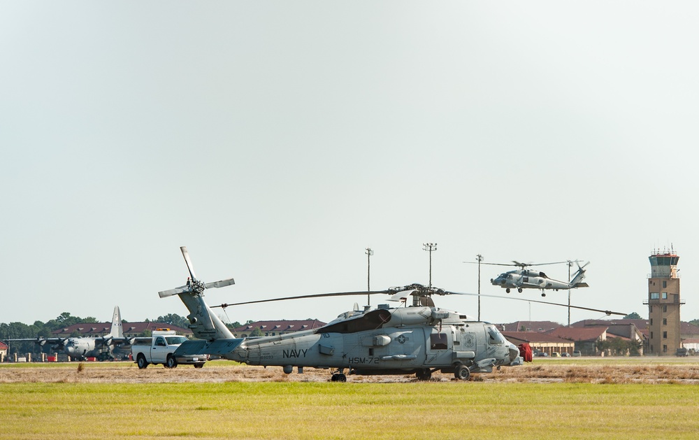 NAS Jacksonville Helicopters Evacuate to Maxwell