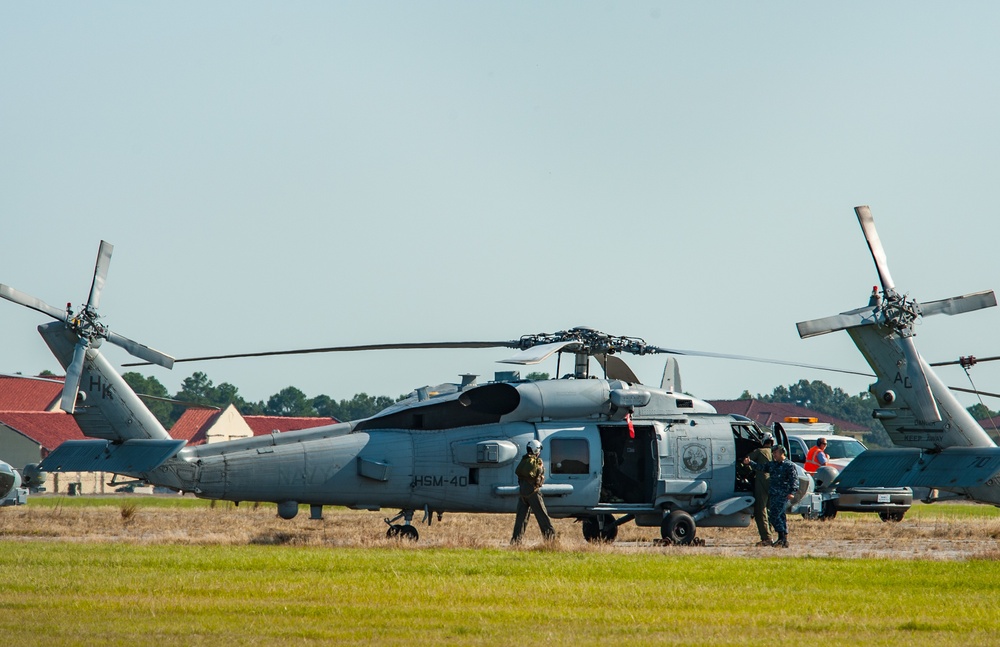 NAS Jacksonville Helicopters Evacuate to Maxwell