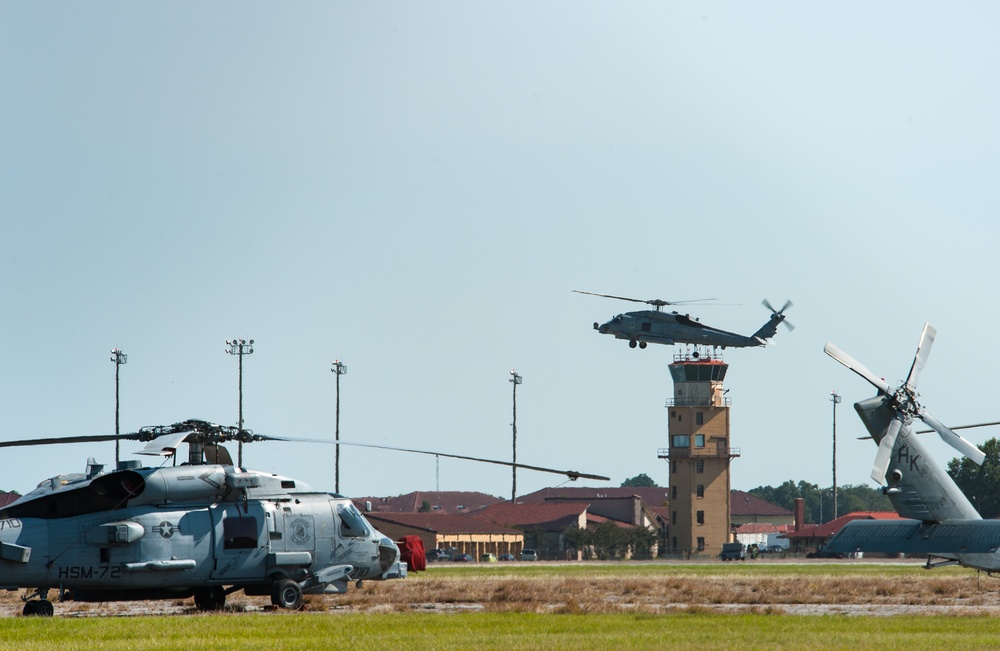 NAS Jacksonville Helicopters Evacuate to Maxwell