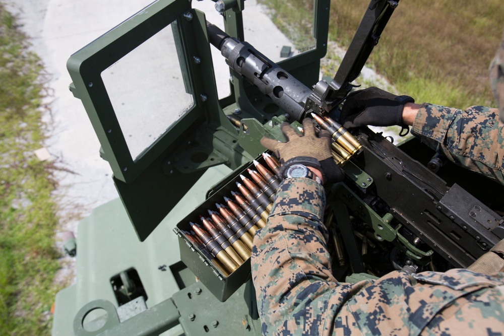 Aiming for excellence: Motor T Marines shoot Gunnery Table five range