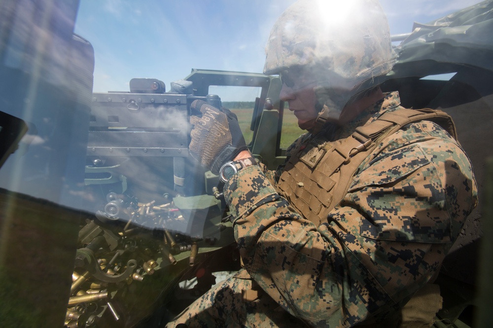 Aiming for excellence: Motor T Marines shoot Gunnery Table five range