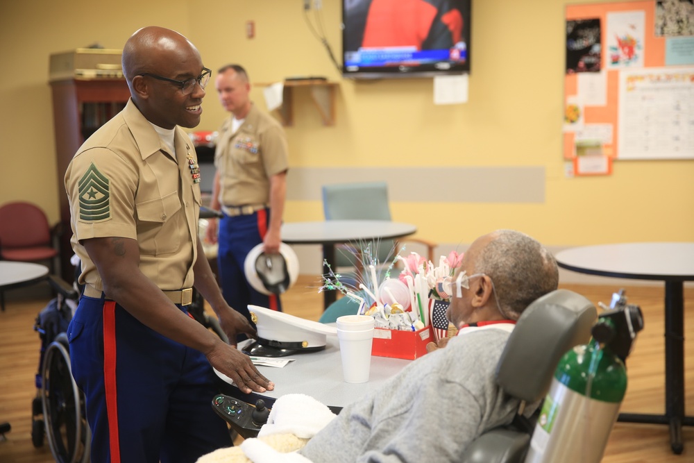 Marine Week Detroit Marines Visit Veterans at VA Hospital